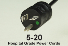 Hospital Grade NEMA 5-20 Hospital Grade Power Cord